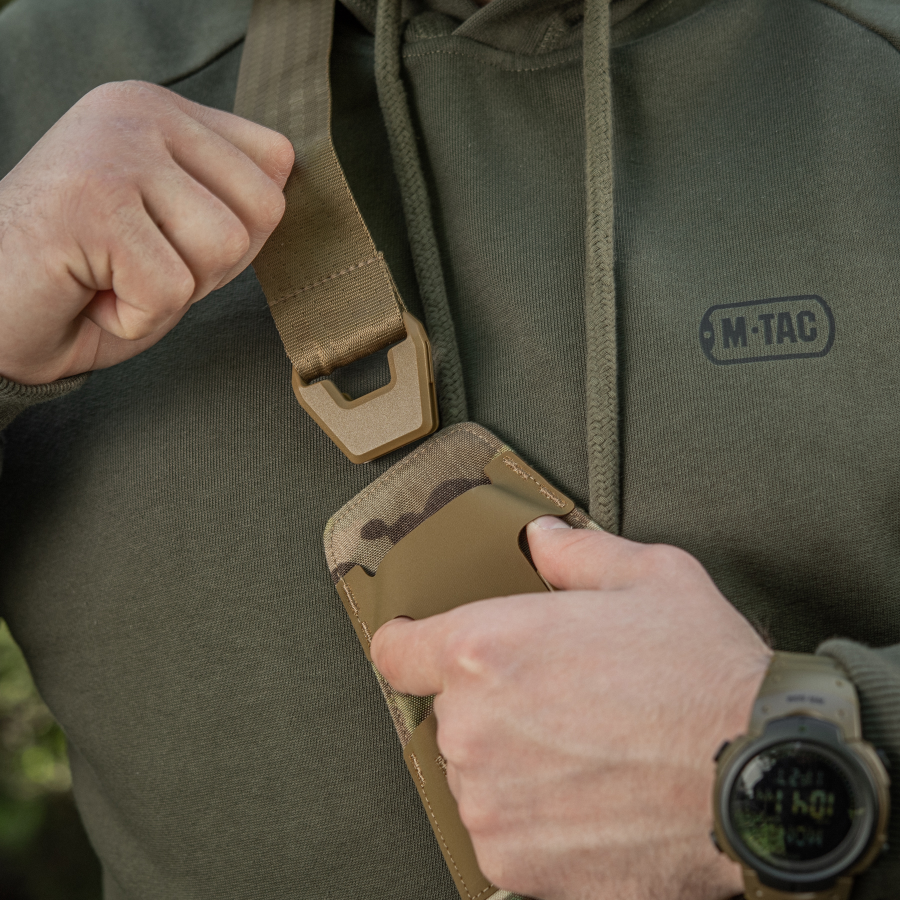 M-Tac сумка Sling Pistol Bag Elite Hex с липучкой Multicam/Coyote M-Tac сумка Sling Pistol Bag Elite Hex з липучкою Multicam/Coyote — изображение 15