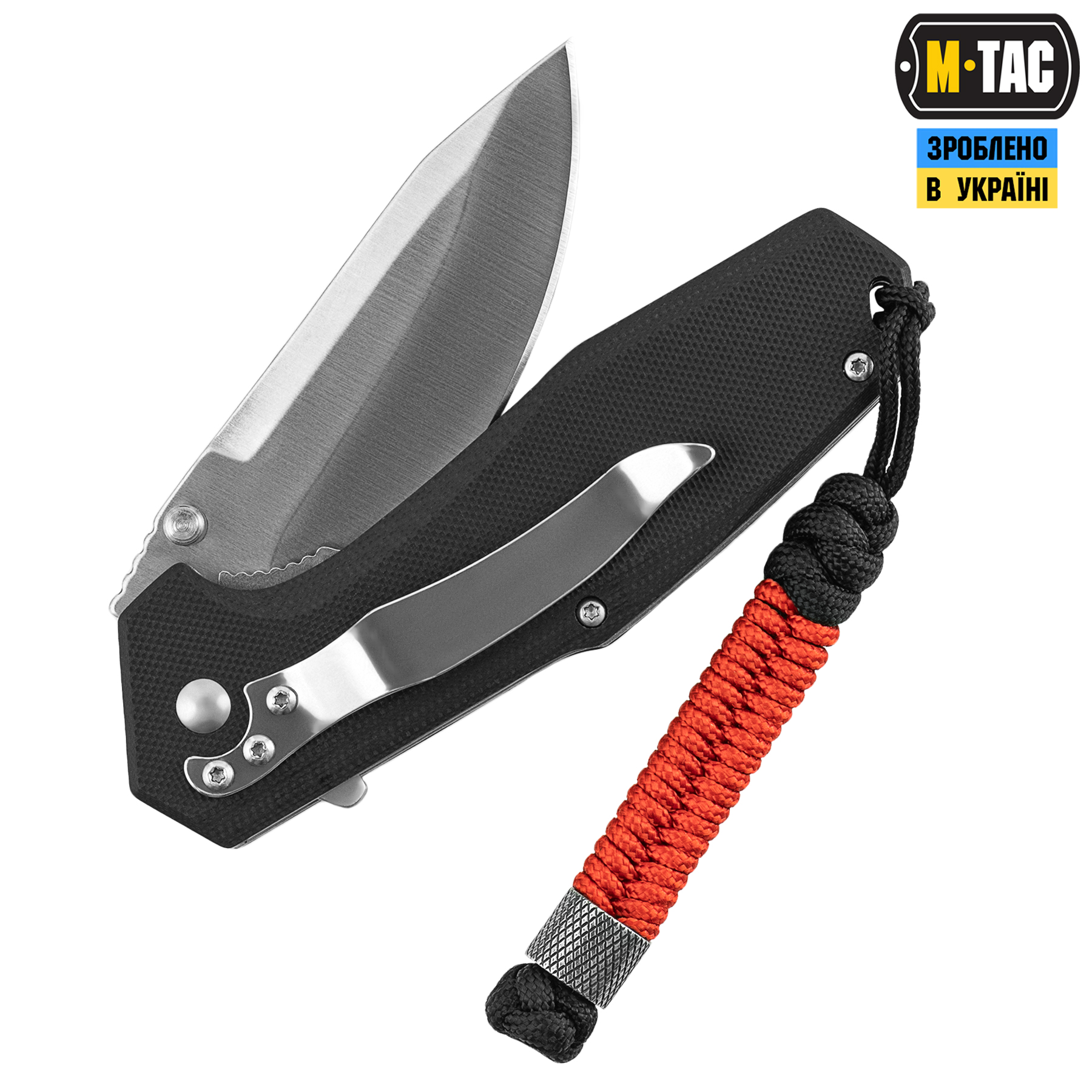 M-Tac темляк Fish&Cylindre Steel Black&Red M-Tac темляк Fish&Cylindre Steel Black&Red - Зображення 2