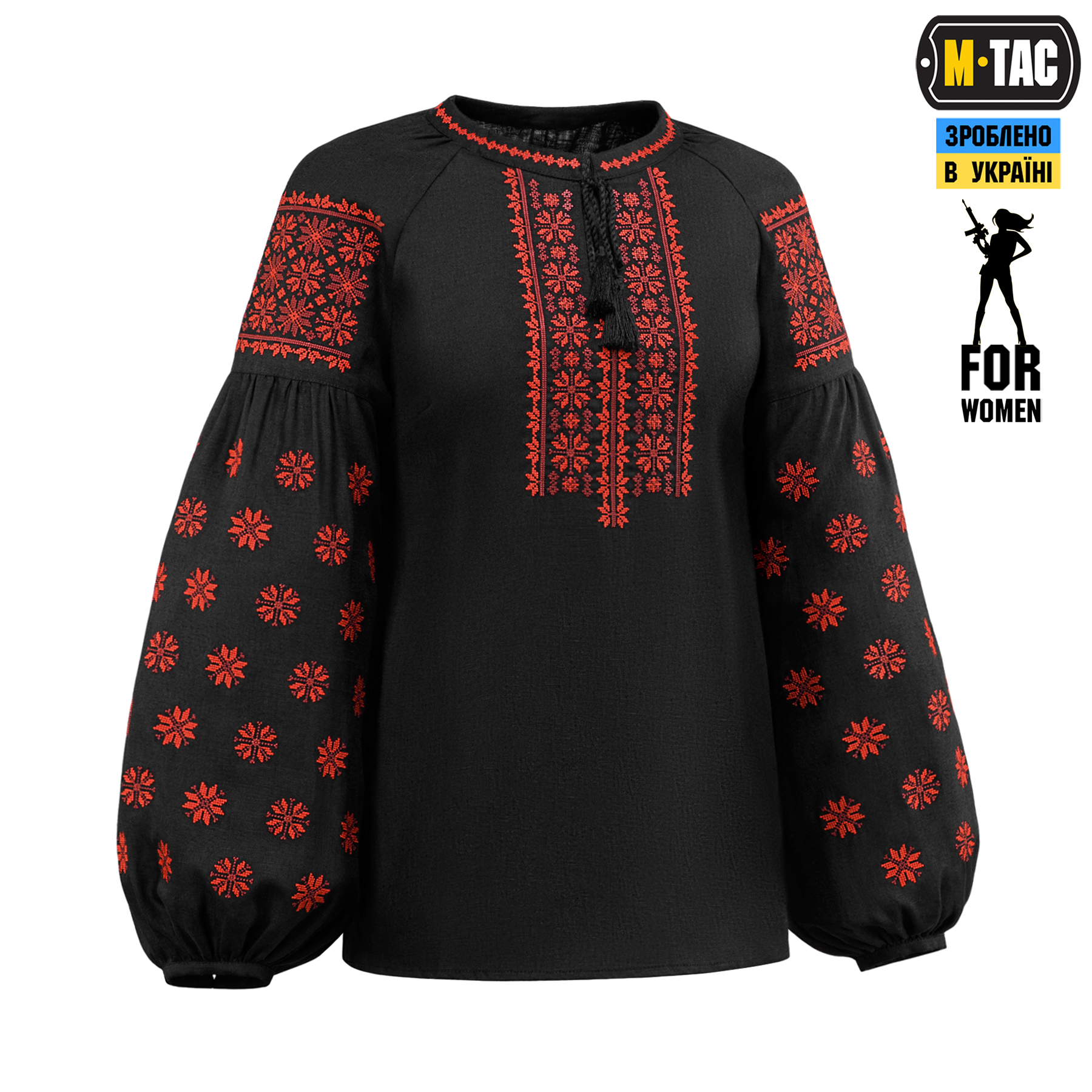 M-Tac вишиванка жіноча 100% льон чорна M-Tac вишиванка жіноча 100% льон чорна - Зображення 3