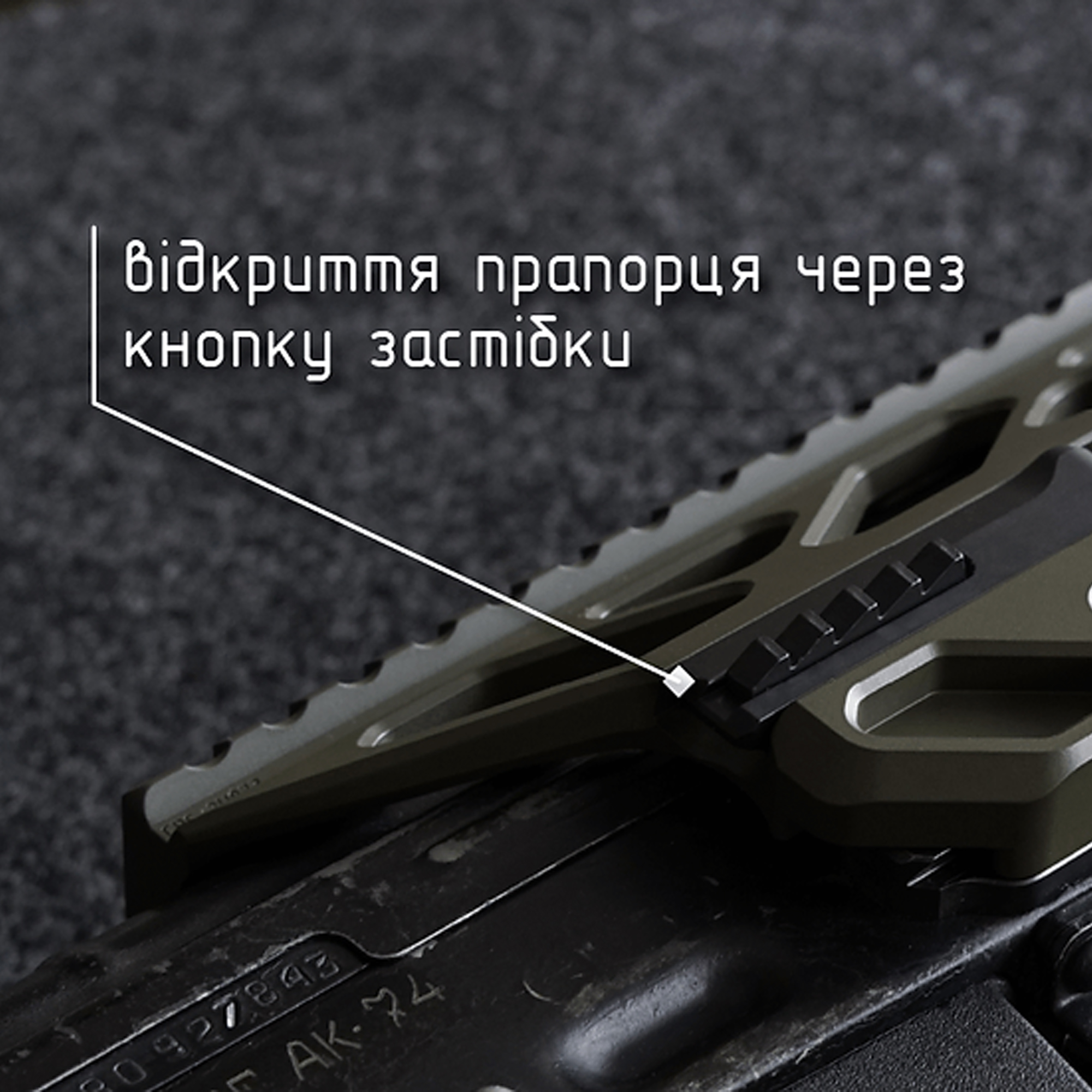 Крук RIS боковий кронштейн швидкозємний для АКМ/АК-74 Крук RIS боковий кронштейн швидкозємний для АКМ/АК-74 - Зображення 5