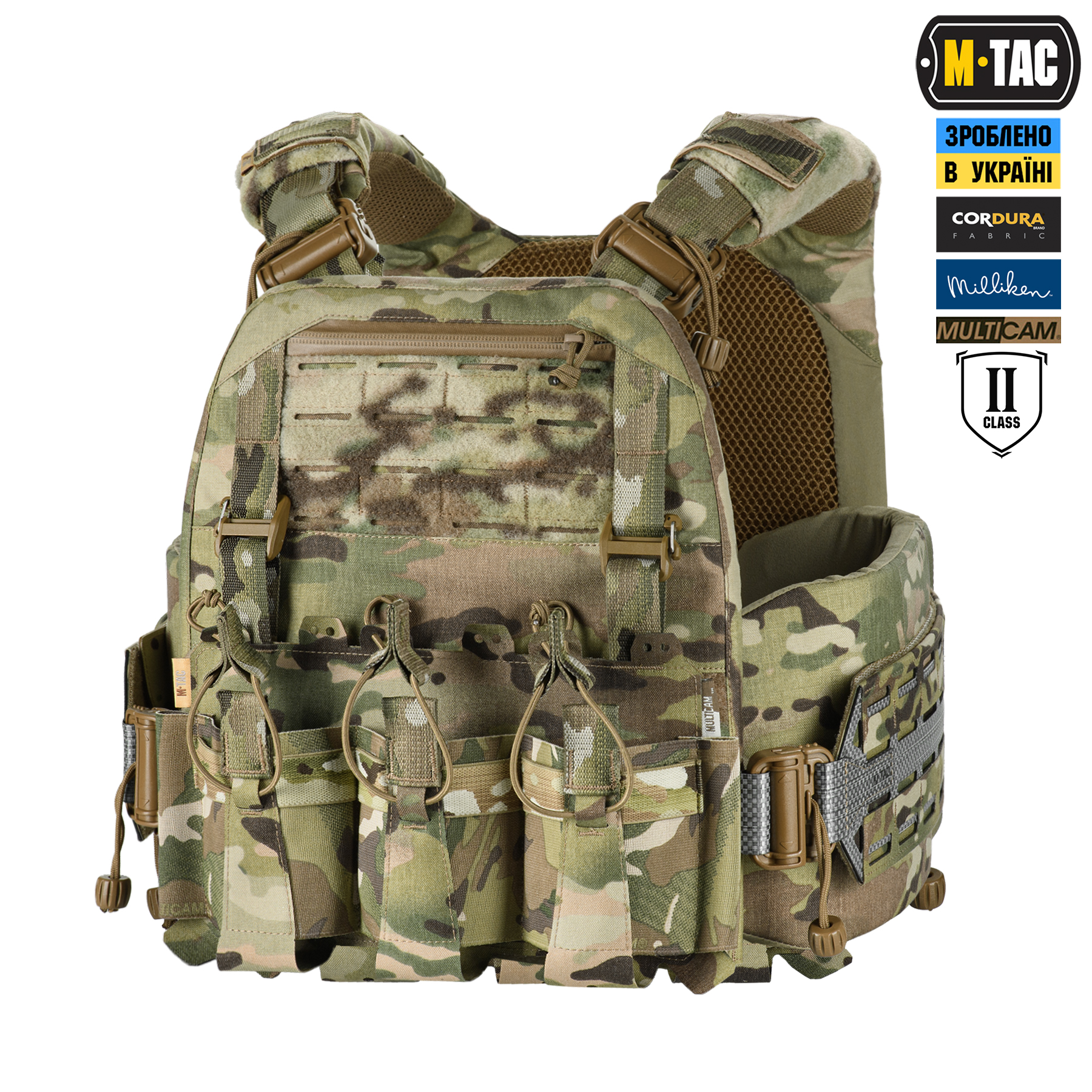 M-Tac плитоноска Cuirass Tiger FAST Elite 2 клас захисту (розмір плити L) Multicam M-Tac плитоноска Cuirass Tiger FAST Elite 2 клас захисту (розмір плити L) Multicam
