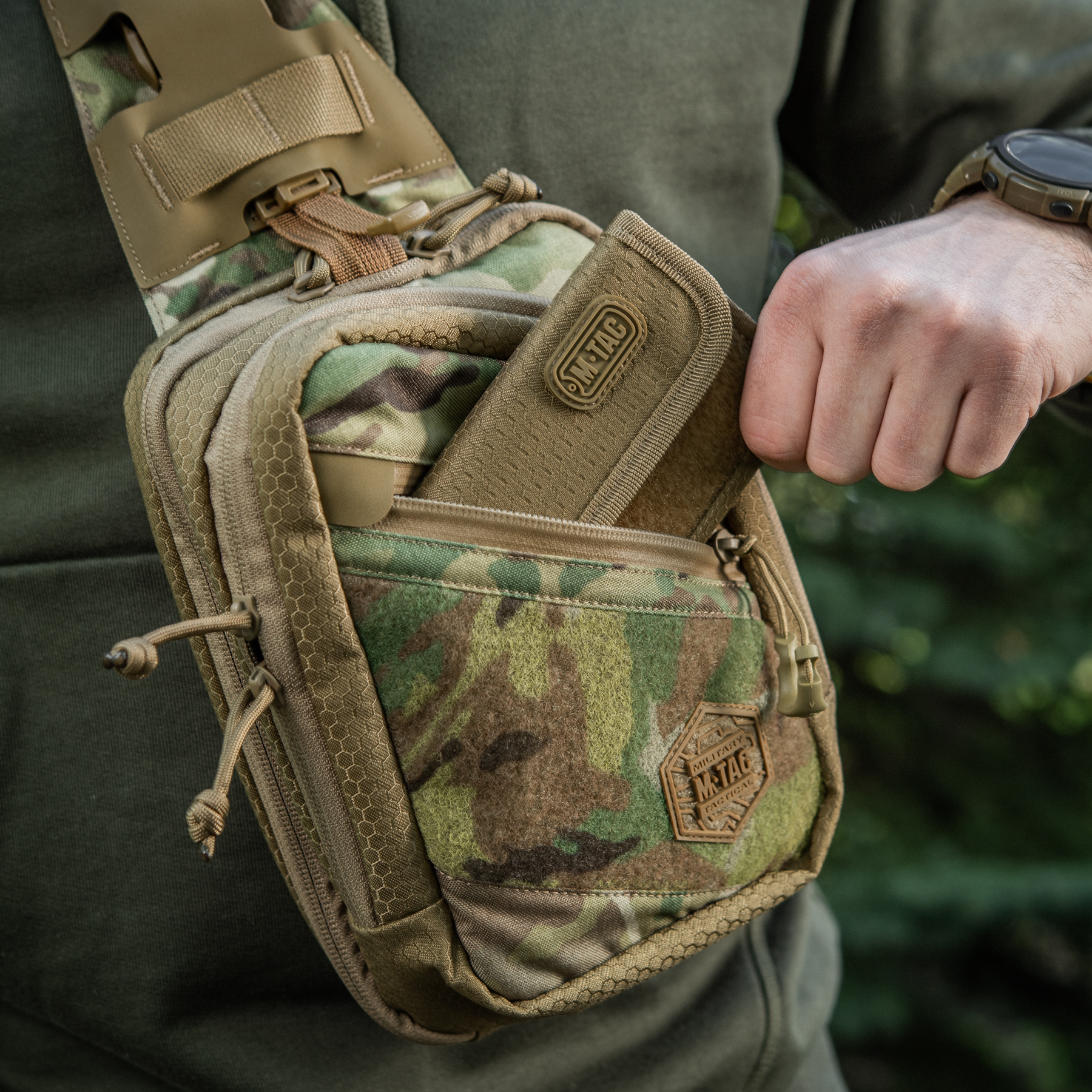 M-Tac сумка Sling Pistol Bag Elite Hex с липучкой Multicam/Coyote M-Tac сумка Sling Pistol Bag Elite Hex з липучкою Multicam/Coyote — изображение 6