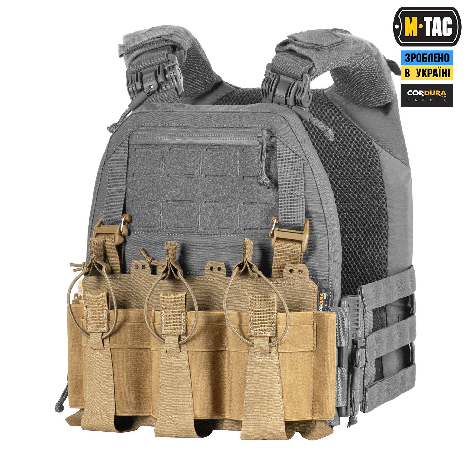 M-Tac передня панель для плитоноски Cuirass QRS на три магазина Coyote M-Tac передня панель для плитоноски Cuirass QRS на три магазина Coyote - Зображення 5