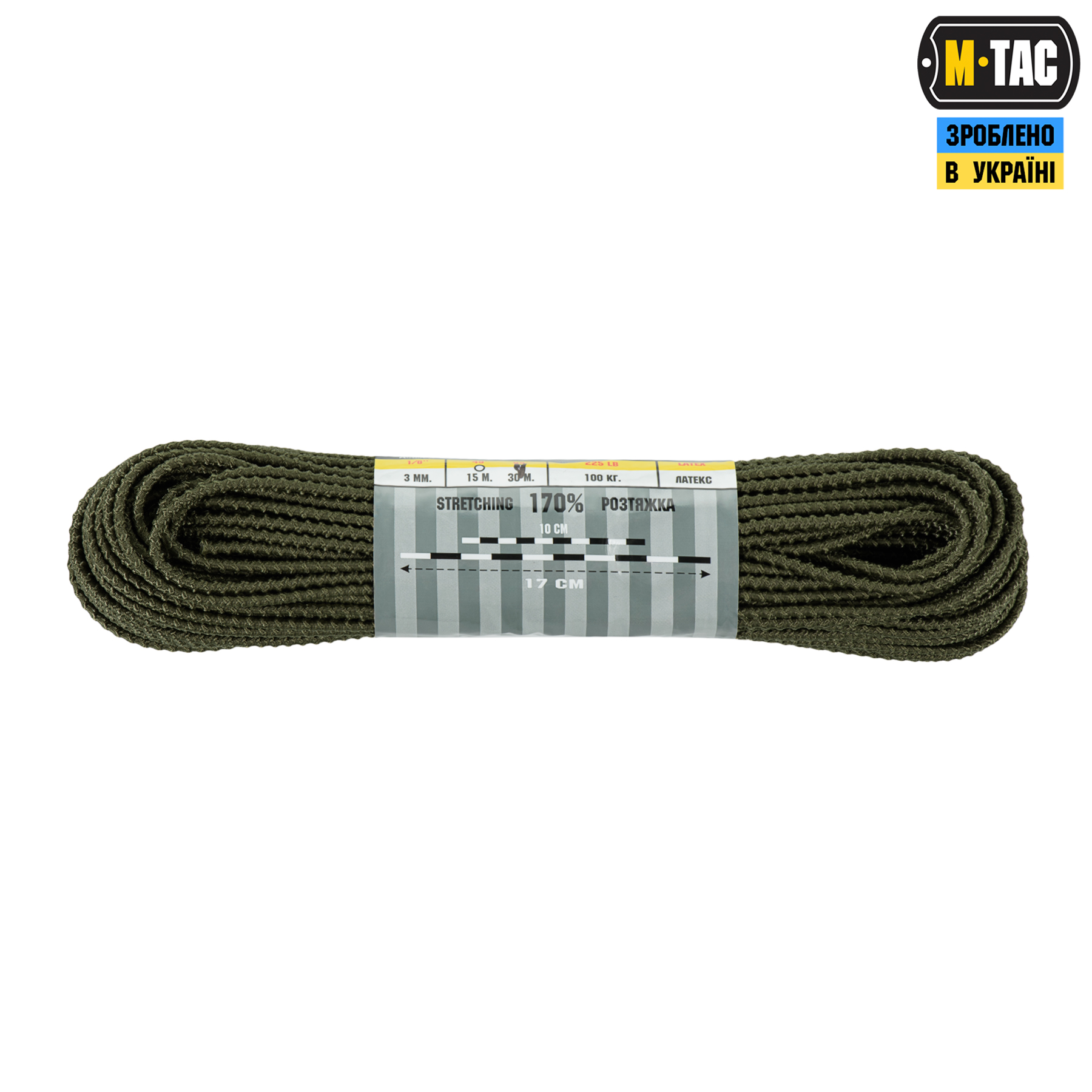 M-Tac паракорд Shock-Cord 3mm Dragon Skin OD Green 30м M-Tac паракорд Shock-Cord 3mm Dragon Skin OD Green 30м - Зображення 2