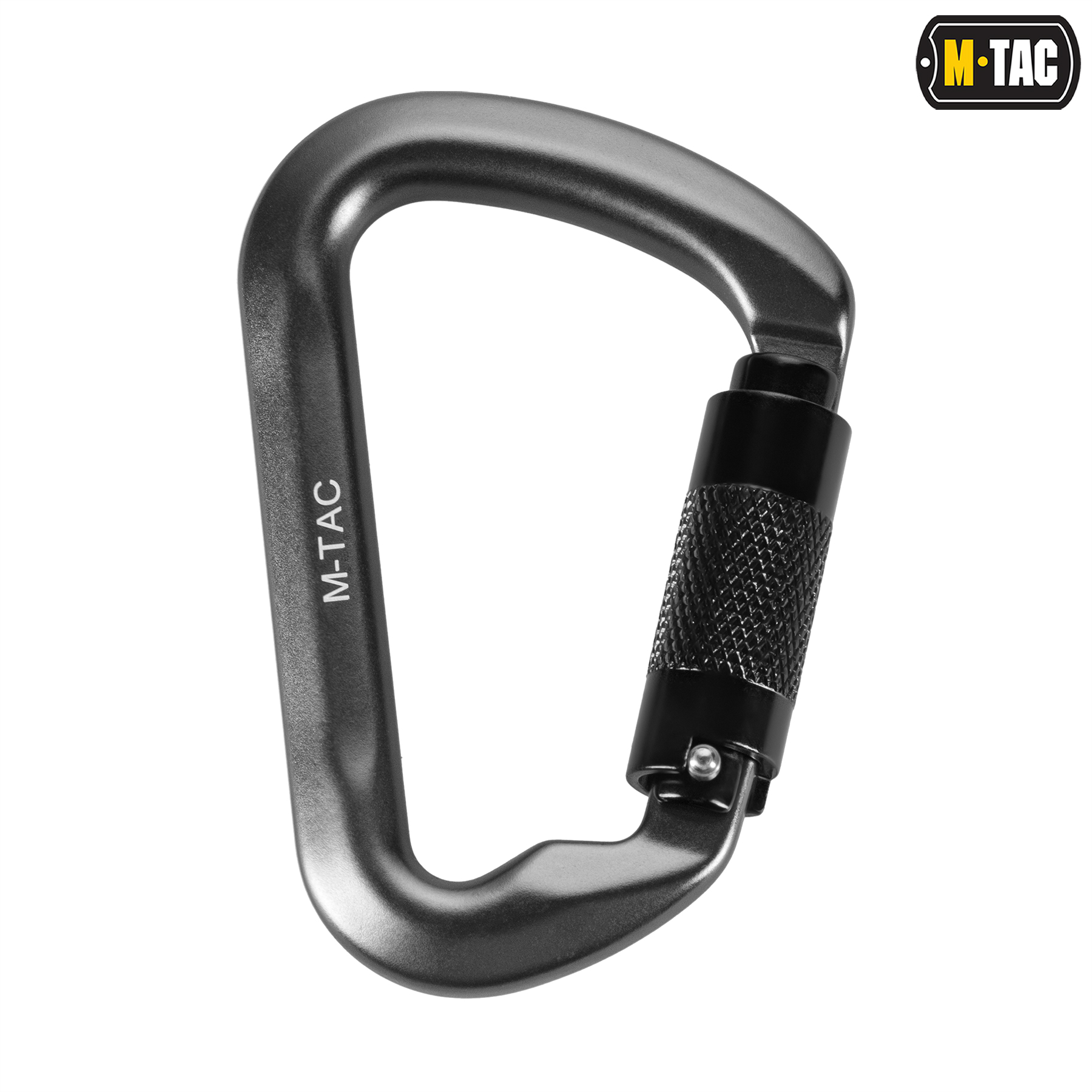 M-Tac карабін 10 см с байонетною муфтою Keylock сірий M-Tac карабін 10 см с байонетною муфтою Keylock сірий - Зображення 2