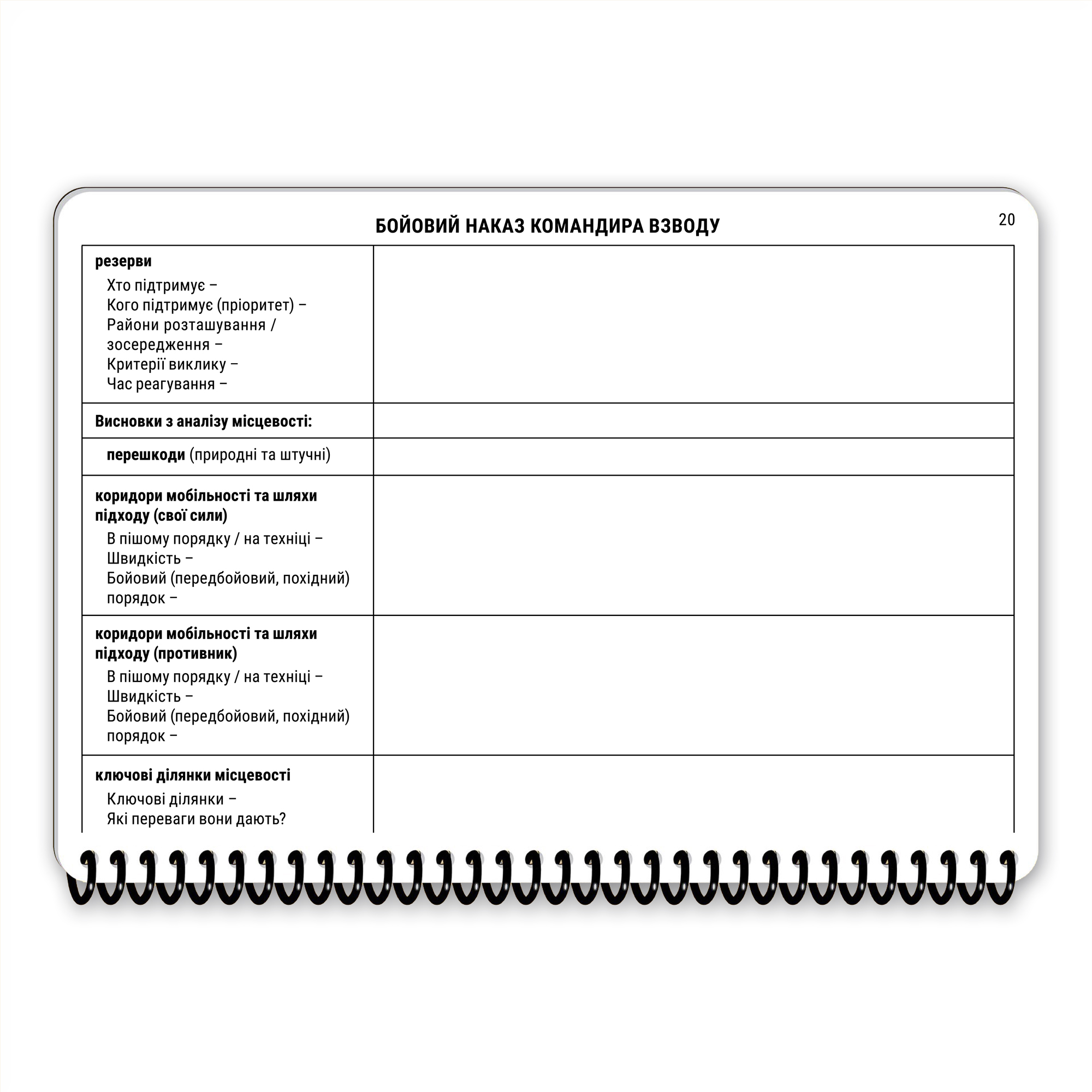 Ecopybook Tactical Блокнот командира взводу Ecopybook Tactical Блокнот командира взводу — изображение 24
