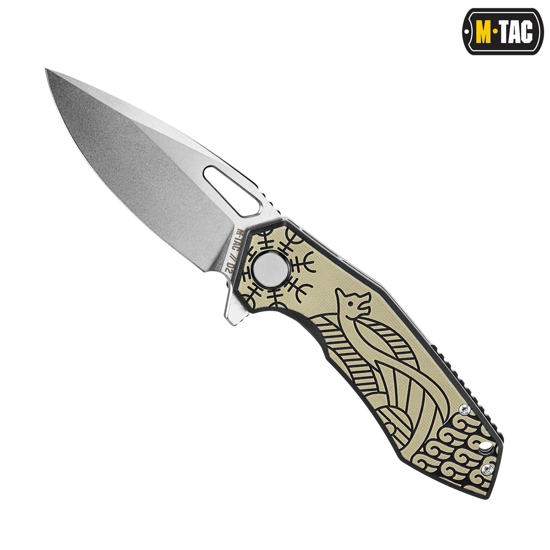 M-Tac ніж складний Type 12 Scandinavian Stonewash Black/Sand M-Tac ніж складний Type 12 Scandinavian Stonewash Black/Sand - Зображення 2