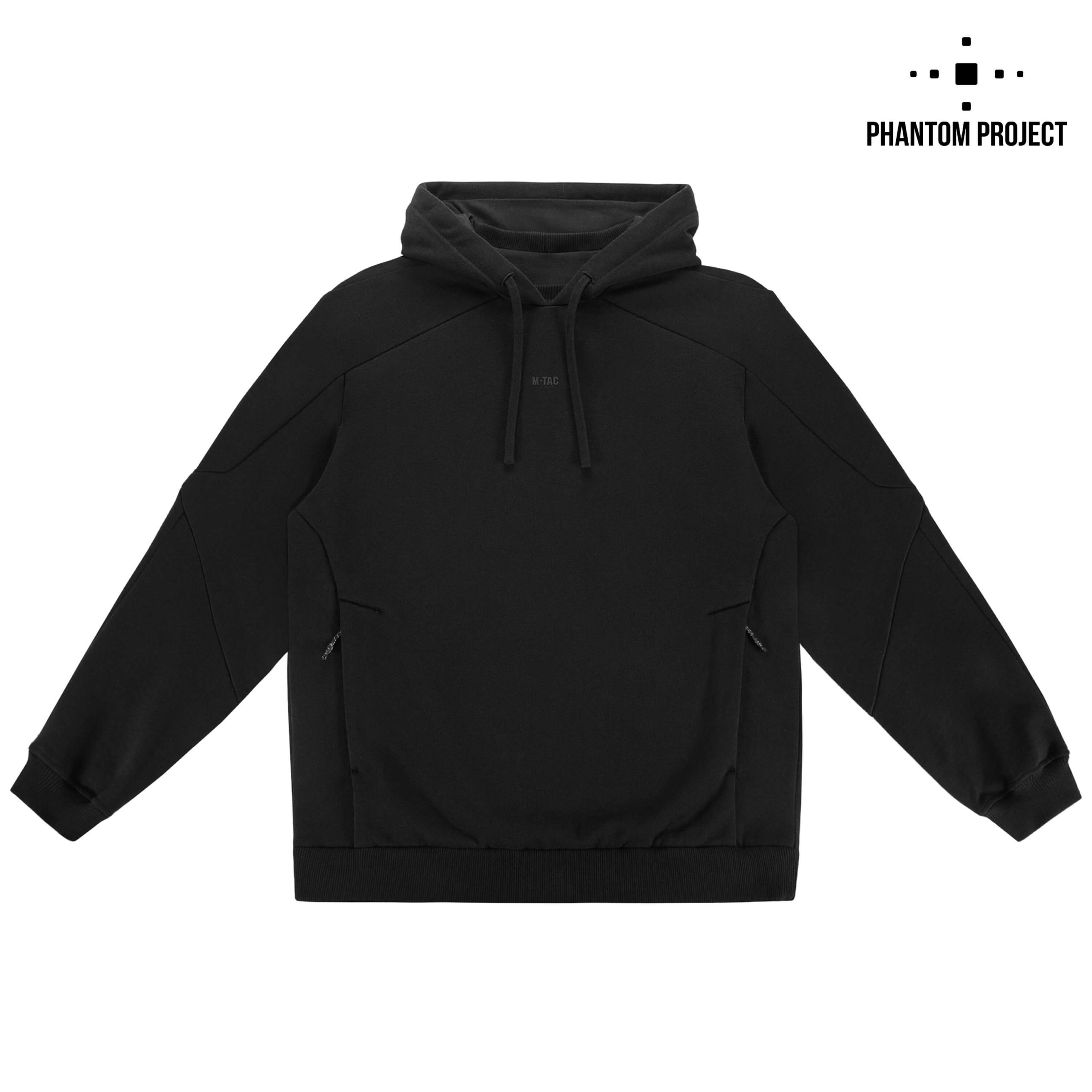 Phantom Project/M-Tac кофта Hoodie Semi-raglan Washed Cotton Black Phantom Project/M-Tac кофта Hoodie Semi-raglan Washed Cotton Black