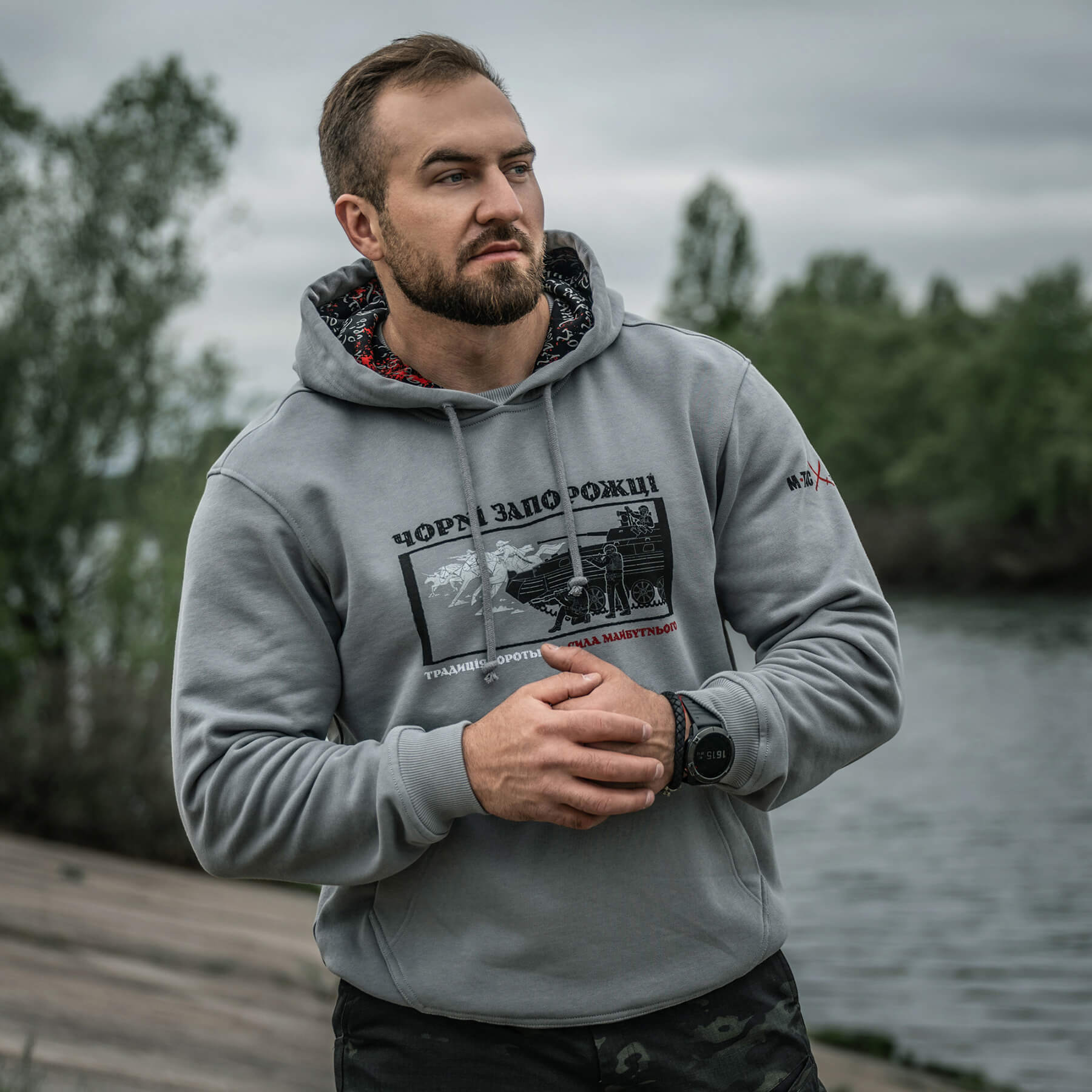 M-Tac кофта Hoodie Чорні Запорожці Cotton Hard Light Grey M-Tac кофта Hoodie Чорні Запорожці Cotton Hard Light Grey — изображение 15