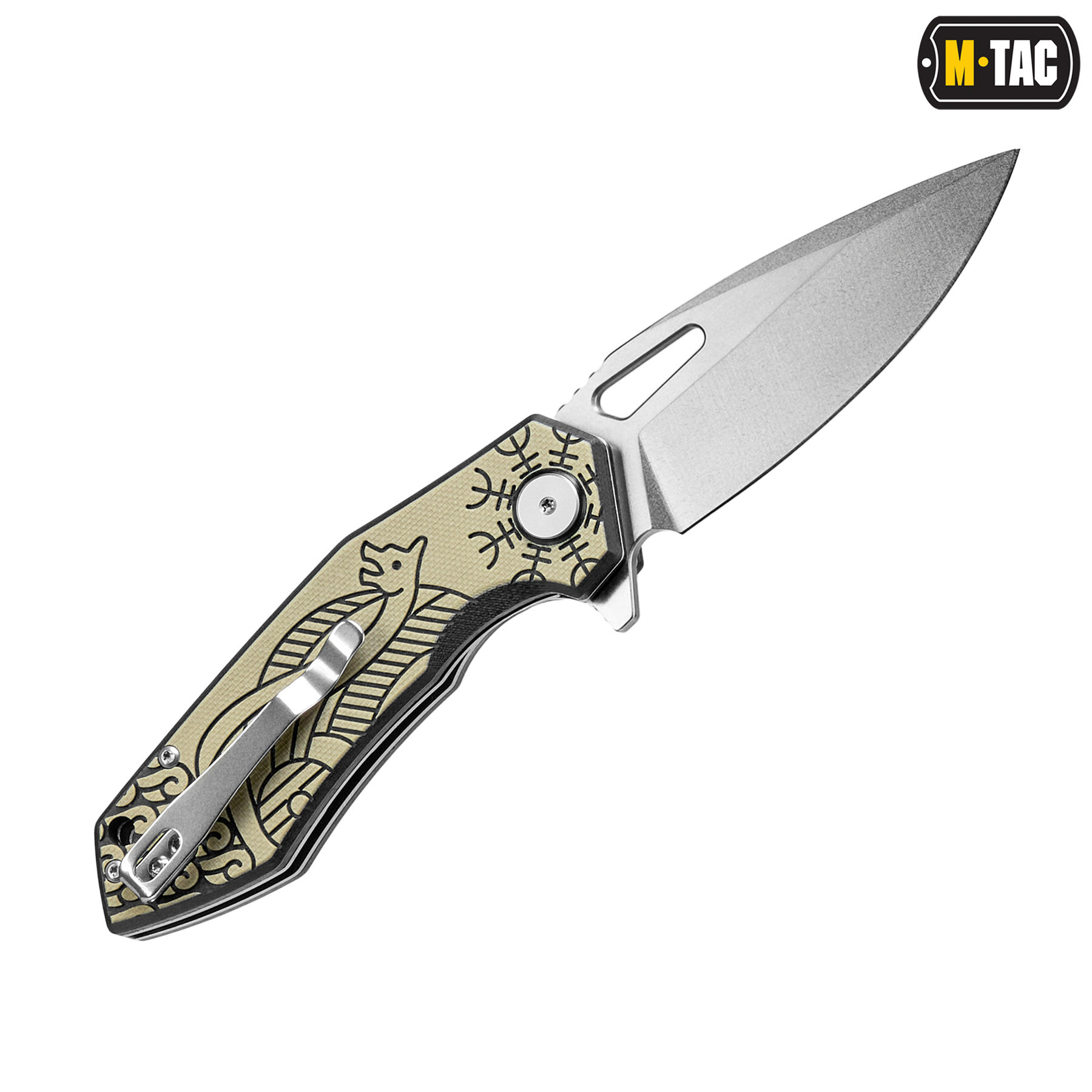 M-Tac ніж складний Type 12 Scandinavian Stonewash Black/Sand M-Tac ніж складний Type 12 Scandinavian Stonewash Black/Sand - Зображення 3