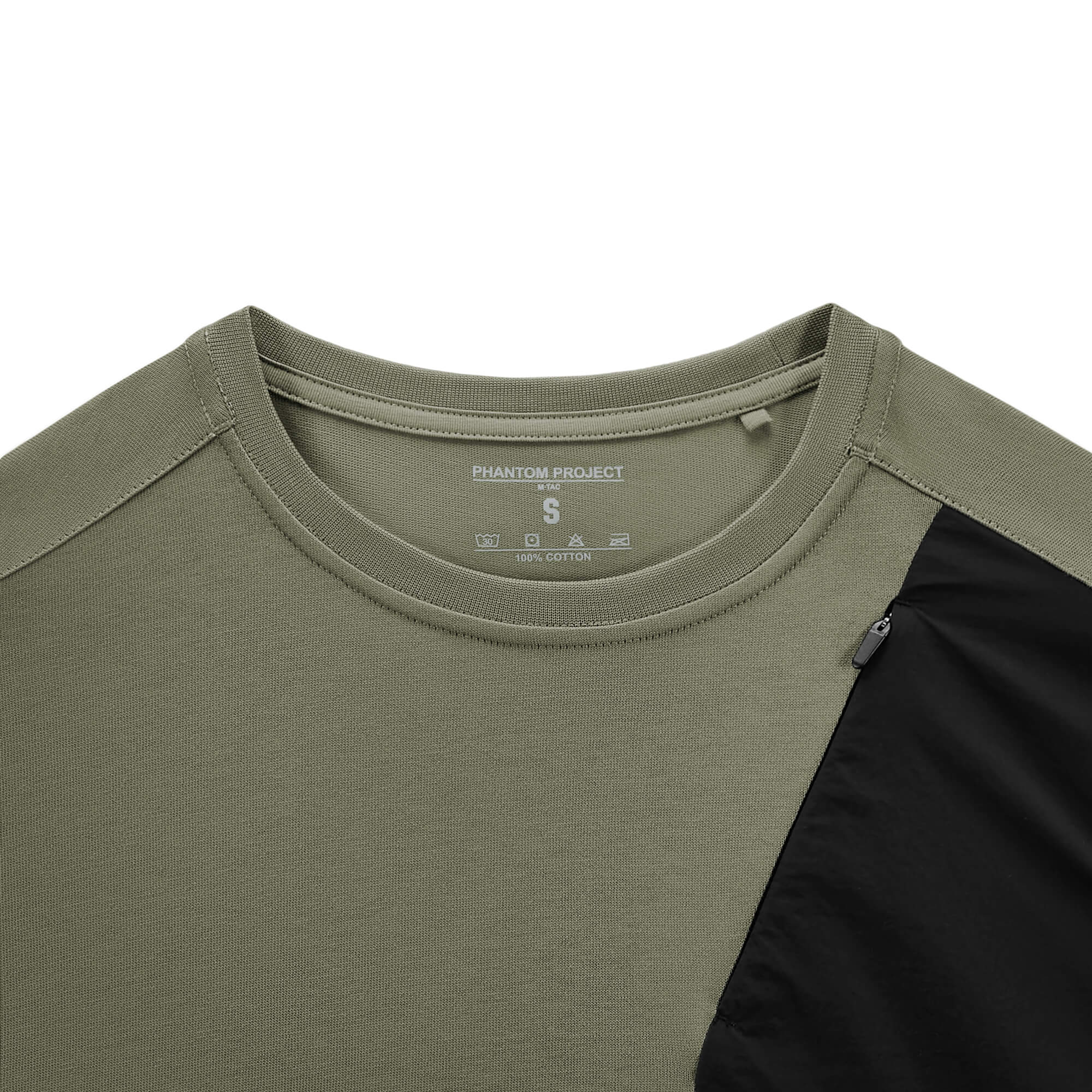 Phantom Project/M-Tac футболка Long Zipper combo Cotton Nylon Light Olive Phantom Project/M-Tac футболка Long Zipper combo Cotton Nylon Light Olive - Зображення 5