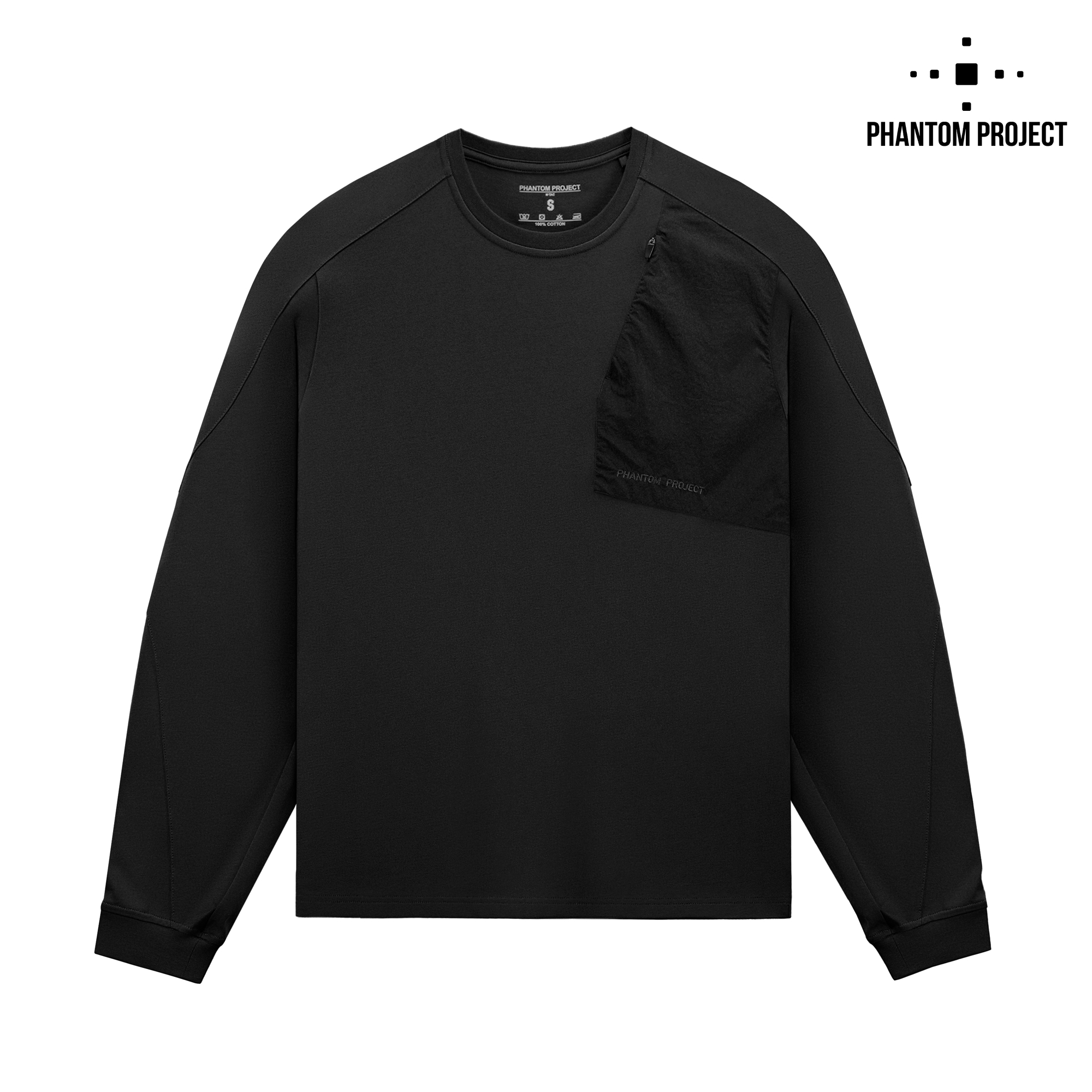 Phantom Project/M-Tac футболка Long Zipper combo Cotton Nylon Black Phantom Project/M-Tac футболка Long Zipper combo Cotton Nylon Black