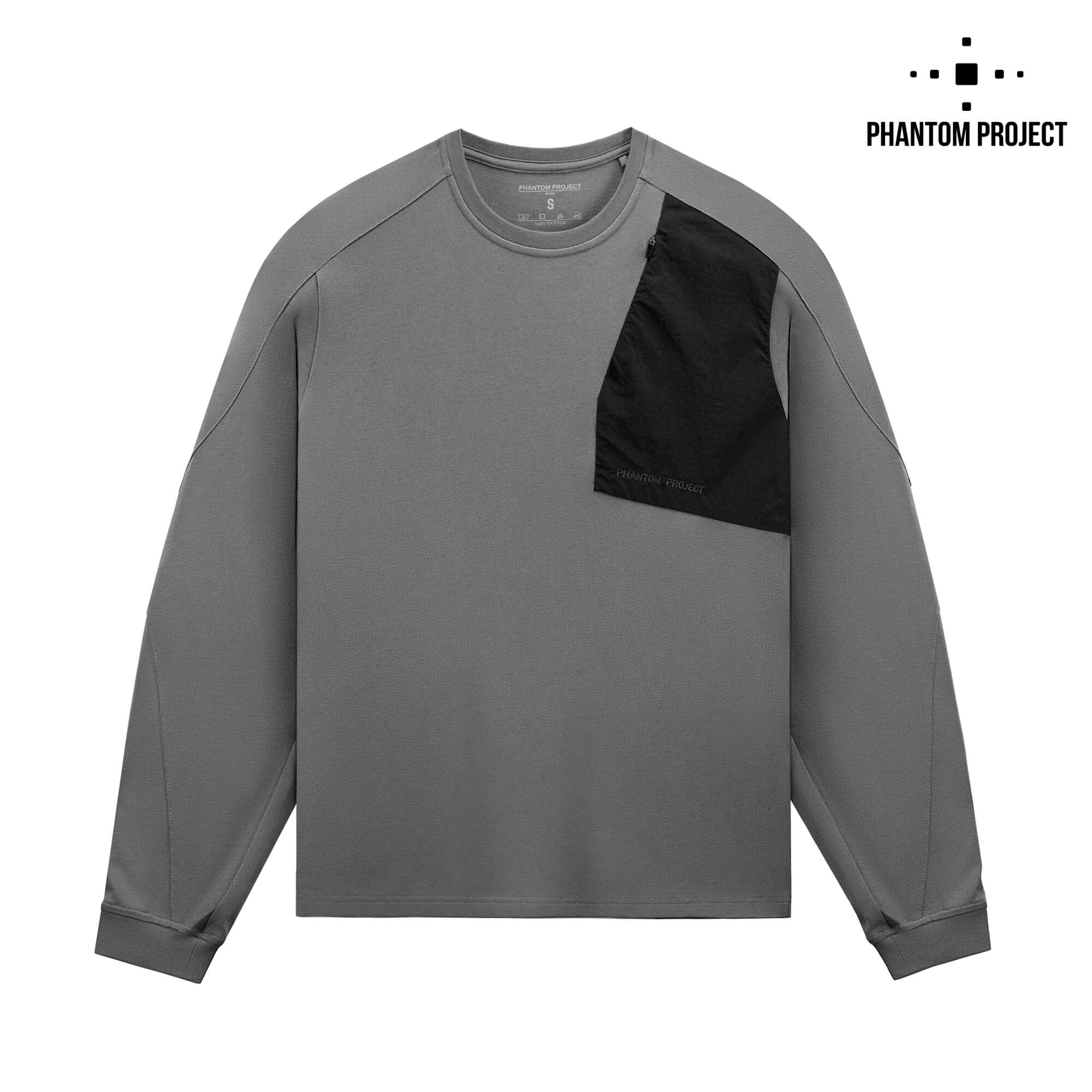 Phantom Project/M-Tac футболка Long Zipper combo Cotton Nylon Light Grey Phantom Project/M-Tac футболка Long Zipper combo Cotton Nylon Light Grey