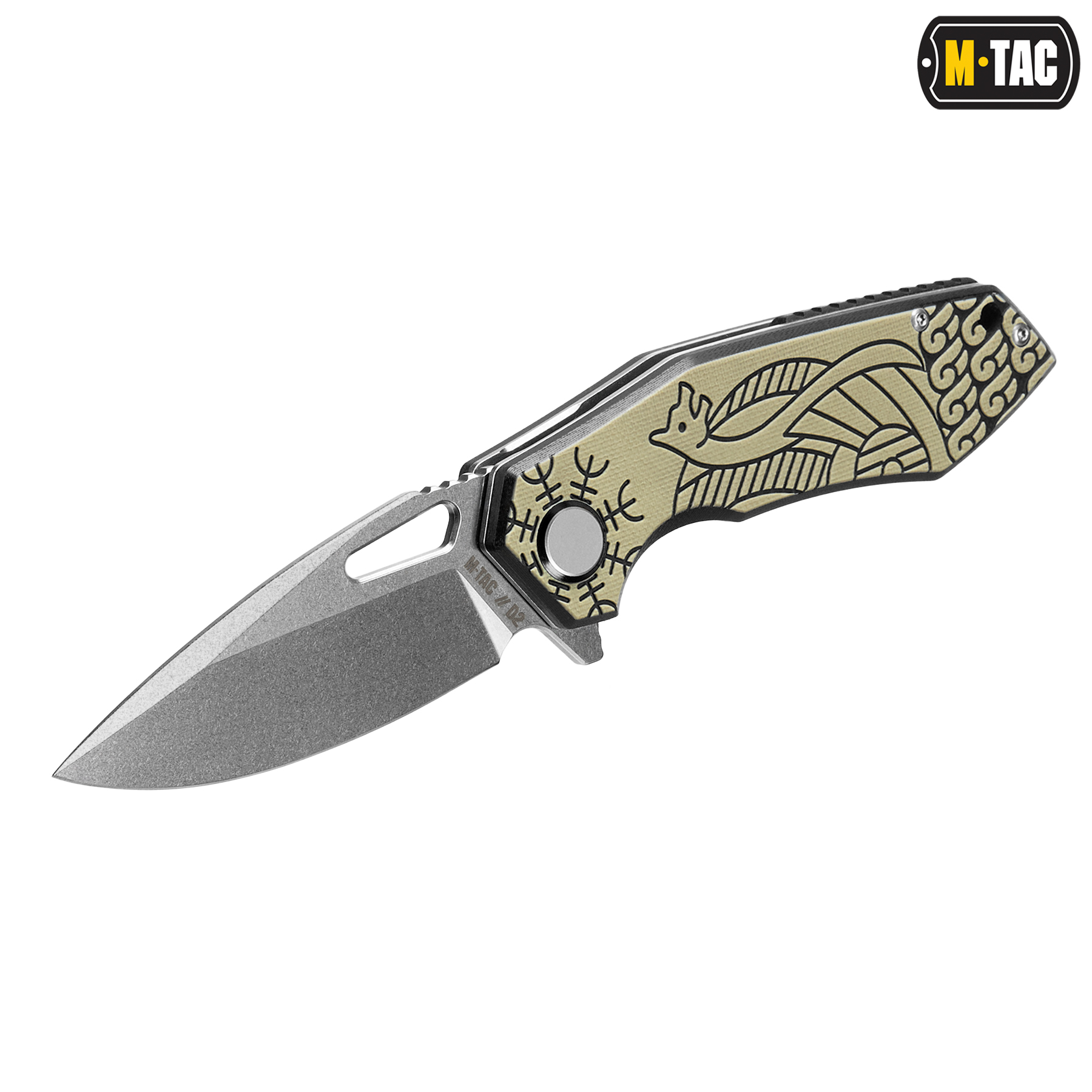 M-Tac ніж складний Type 12 Scandinavian Stonewash Black/Sand M-Tac ніж складний Type 12 Scandinavian Stonewash Black/Sand - Зображення 4
