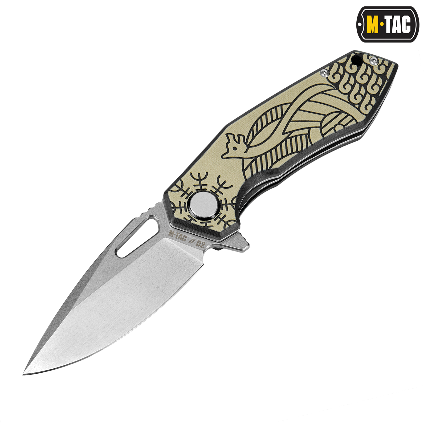 M-Tac ніж складний Type 12 Scandinavian Stonewash Black/Sand M-Tac ніж складний Type 12 Scandinavian Stonewash Black/Sand