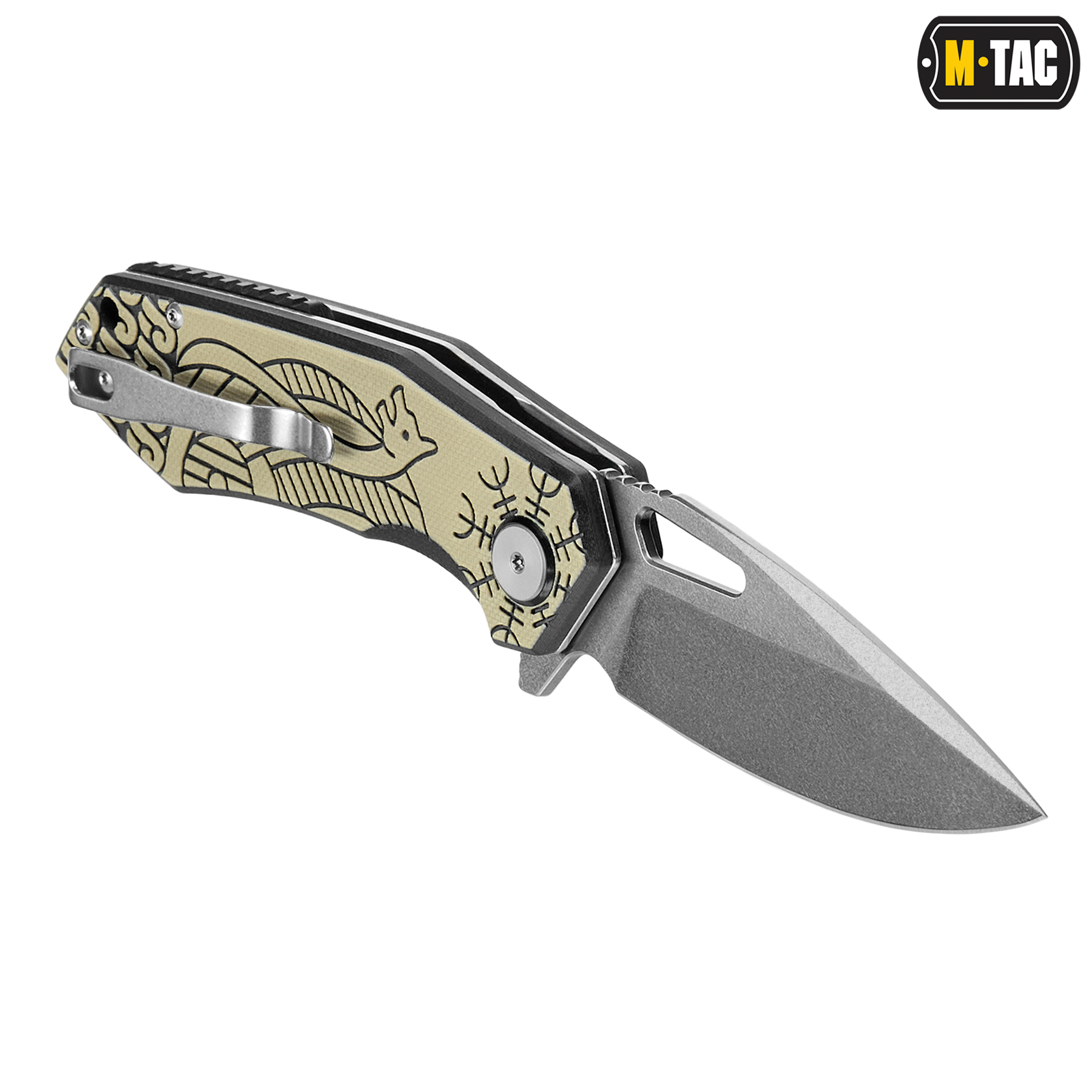 M-Tac ніж складний Type 12 Scandinavian Stonewash Black/Sand M-Tac ніж складний Type 12 Scandinavian Stonewash Black/Sand - Зображення 5