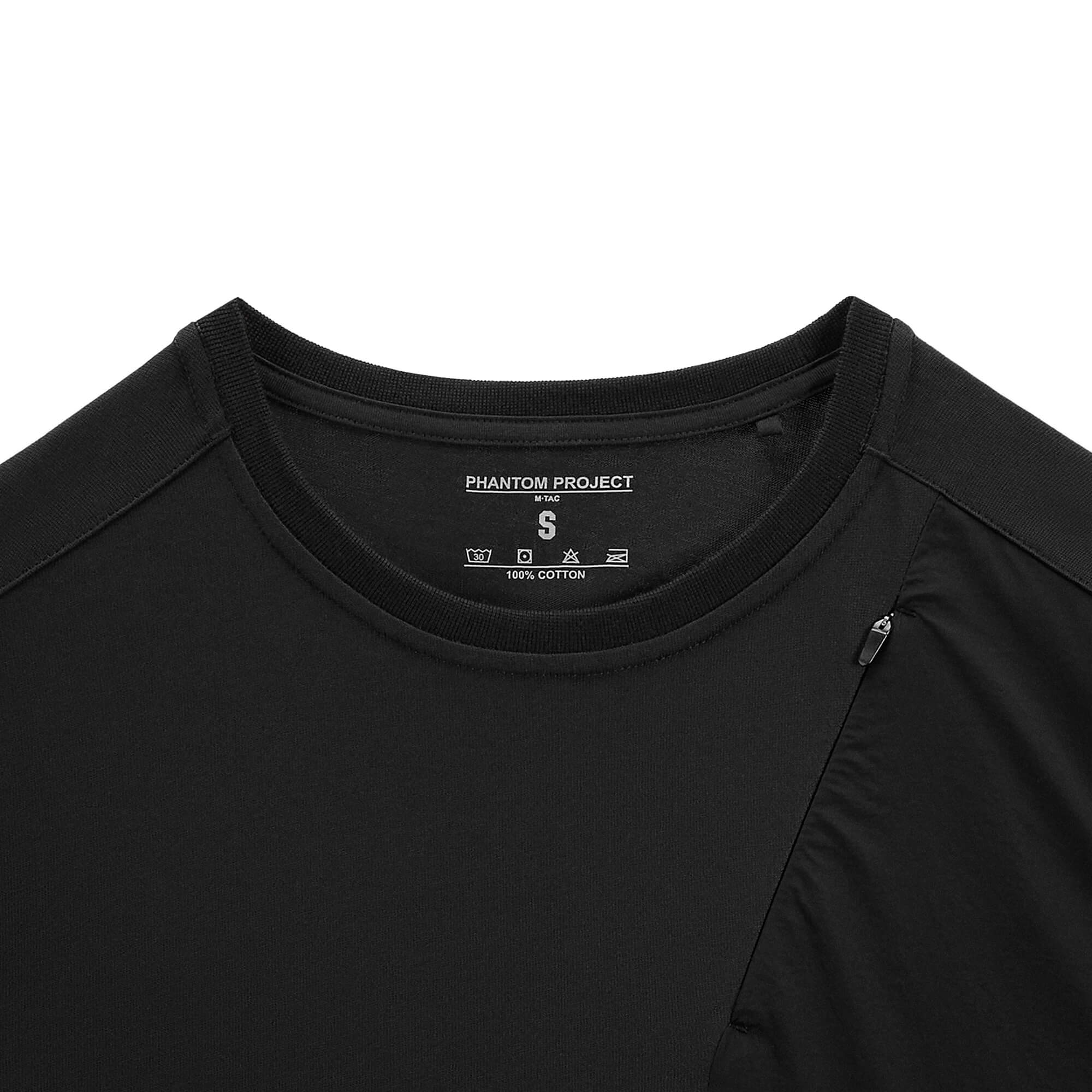Phantom Project/M-Tac футболка Long Zipper combo Cotton Nylon Black Phantom Project/M-Tac футболка Long Zipper combo Cotton Nylon Black - Зображення 5