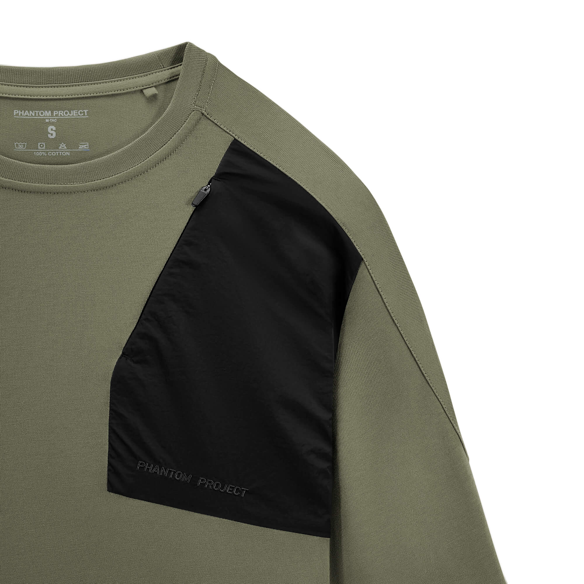 Phantom Project/M-Tac футболка Long Zipper combo Cotton Nylon Light Olive Phantom Project/M-Tac футболка Long Zipper combo Cotton Nylon Light Olive - Зображення 3