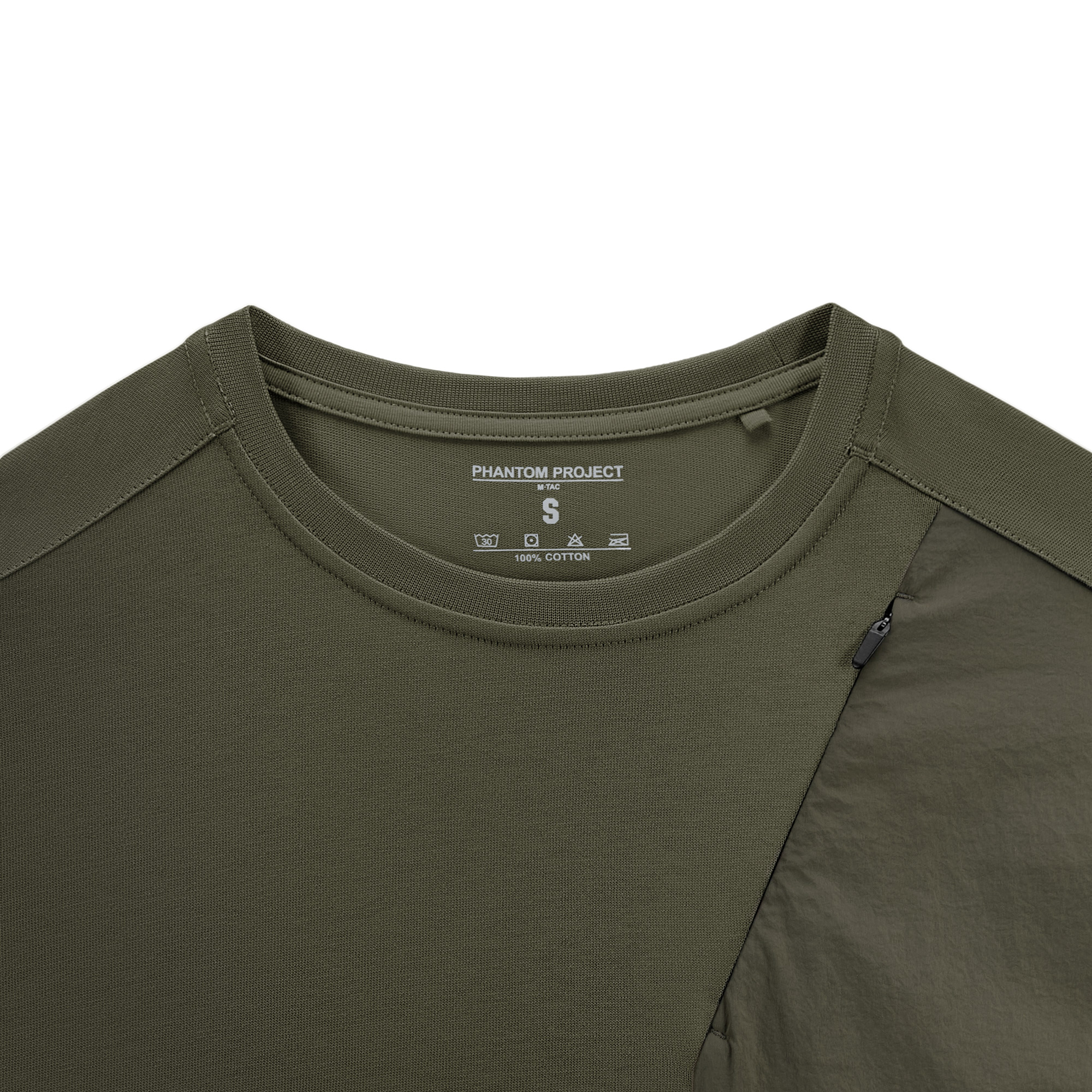 Phantom Project/M-Tac футболка Long Zipper combo Cotton Nylon Ranger Green Phantom Project/M-Tac футболка Long Zipper combo Cotton Nylon Ranger Green - Зображення 5